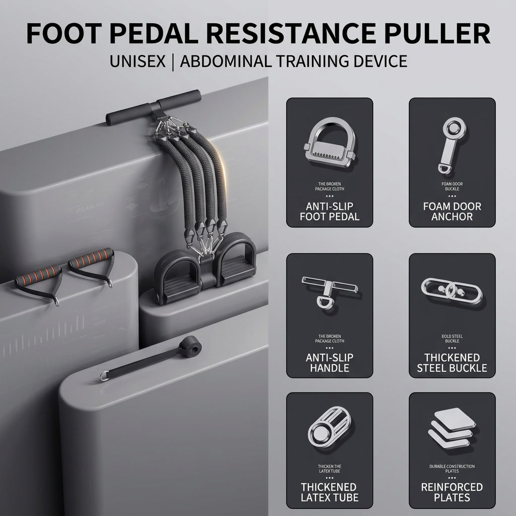 Foot Pedal Resistance Puller Detail - Professional Abdominal Trainer